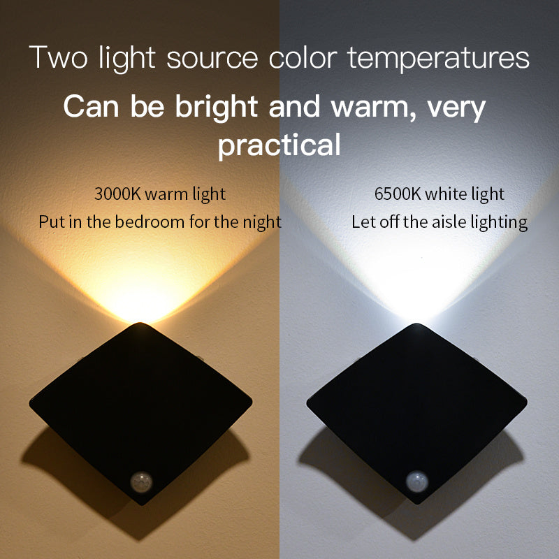Wireless Usb Rechargeable Decor Wall Lamp Human Body Sensing Home Night Lights Bedroom Porch Balcony Corridor Lamps
