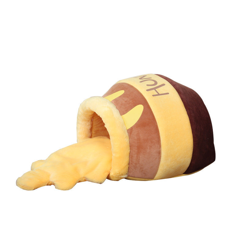 Cute Honey Pot Shaped Nest Cat Bed Cave For Small Pets
