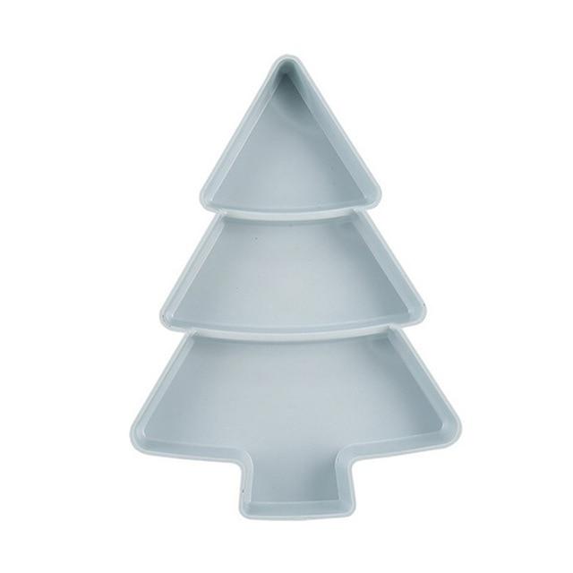 Christmas Tree Shape Candy Snacks Plastic Platter