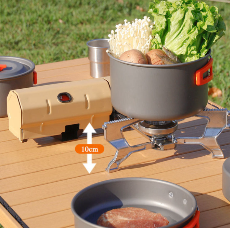 Folding Card Stove Outdoor Camping Picnic Gas Portable Hotpot Tea Cooker
