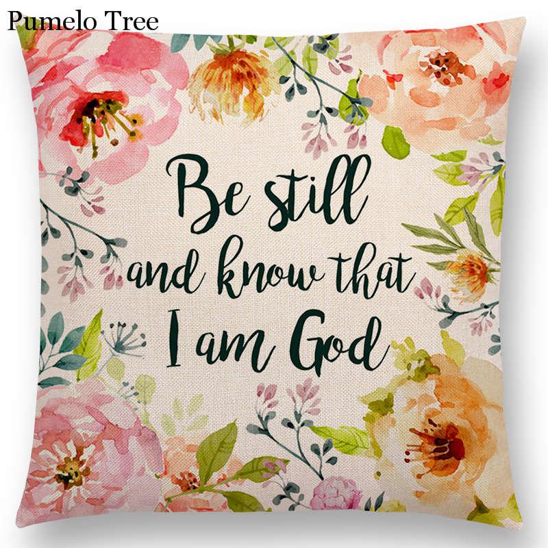 Floral Inspirational Sayings Cushion Covers