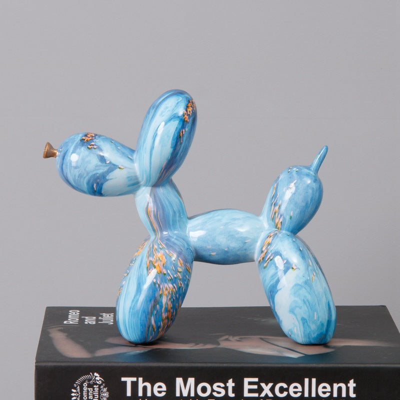 Fluid Balloon Dog Resin Ornaments Creative Living Room Home Artifact Desktop Decoration