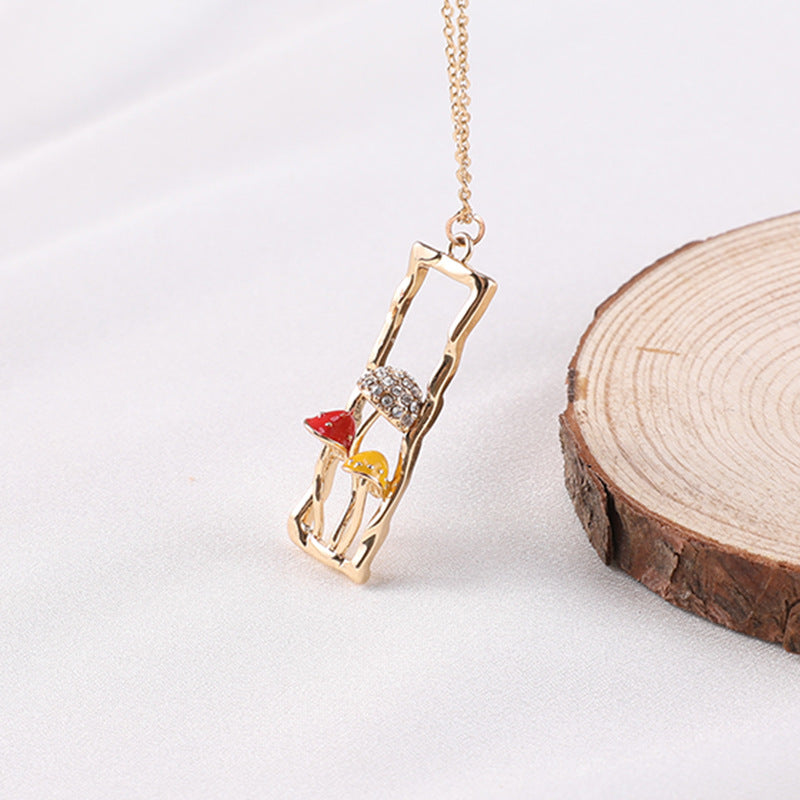 Veile Studios Cute Mushroom Pendant Necklace Jewellery