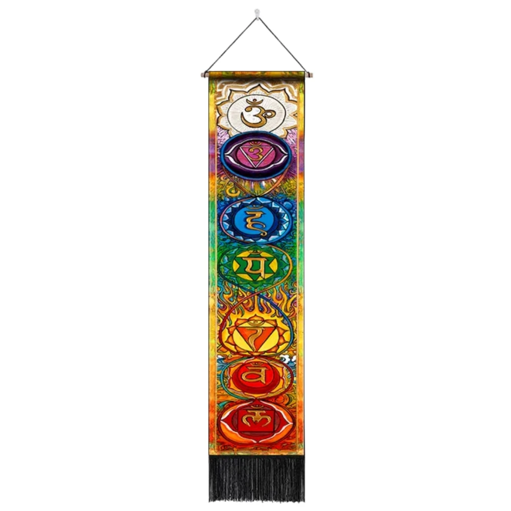 Seven Chakra Tapestry Hippie Mandala Chakras Wall Hanging Fabric Yoga Meditation Tapestries For Spiritual Room Decor
