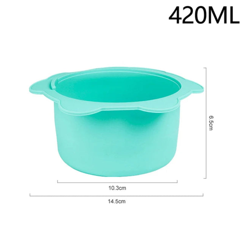 Wax Warmer Heat Resisting Replacement Silicone Bowls Hair Removal With Stirring Stick Non Pan Tool