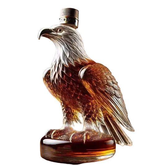 Small Eagle Shaped Whiskey Decanter Exquisite Glass Bottle For Home Decor