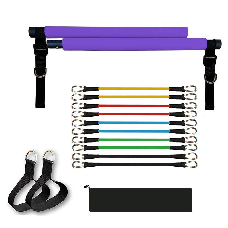 Fitness Yoga Pilates Bar Portable Gym Accessories Sport Elastic Bodybuilding Resistance Bands For Home Trainer Workout E