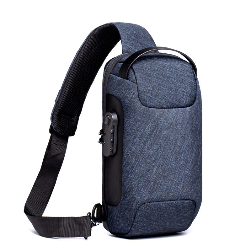 Waterproof Usb Antitheft Bag Men Oxford Crossbody Shoulder Sling Multifunction