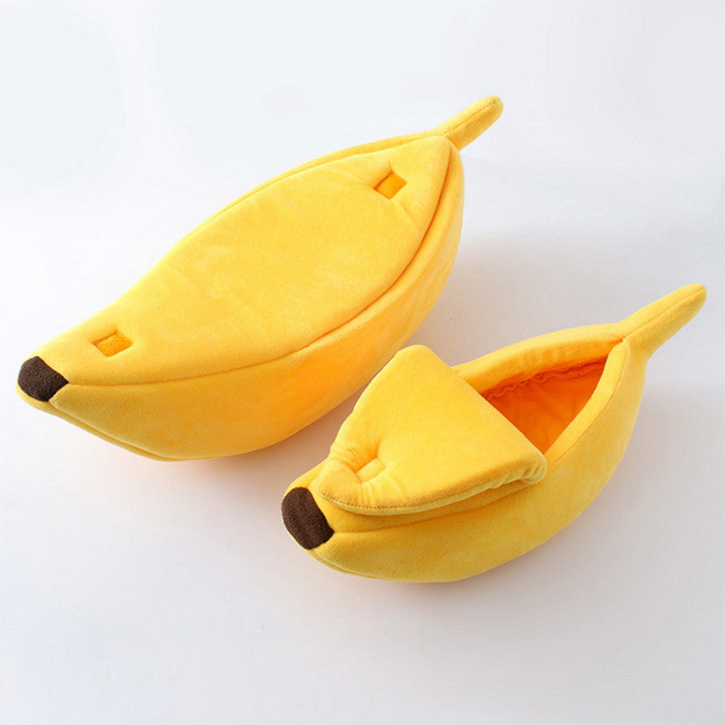 Cute Banana Shape Pet Bed Dog Cat Sleeping Nest