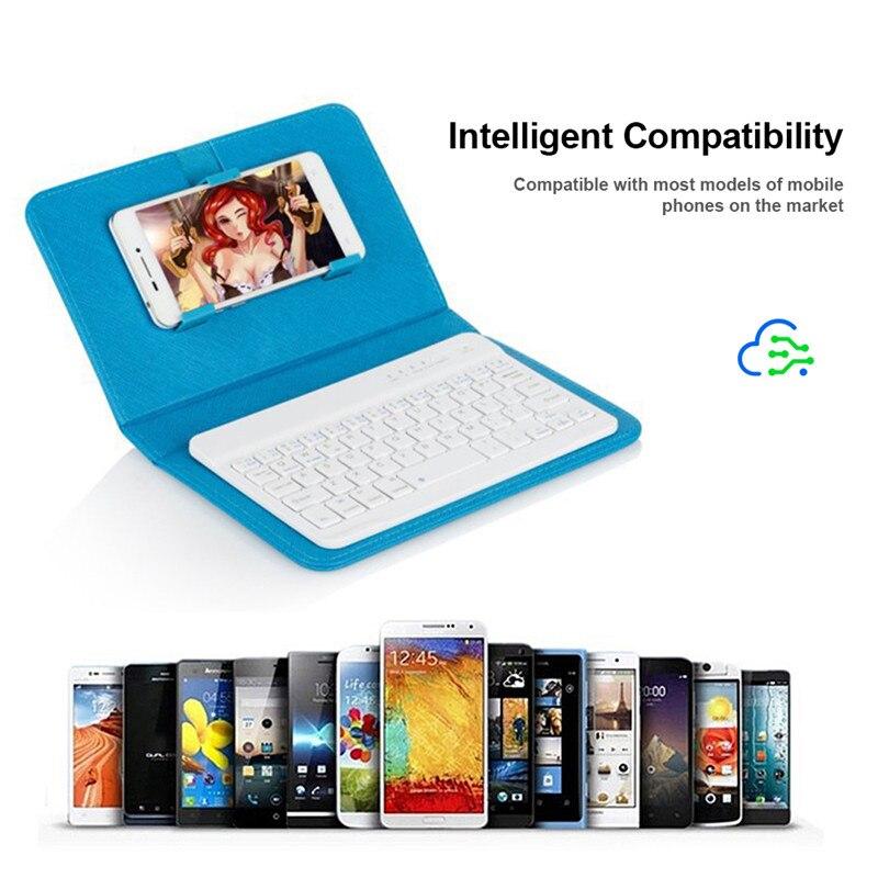 Pu Leather Wireless Bluetooth Keyboard Phone Case
