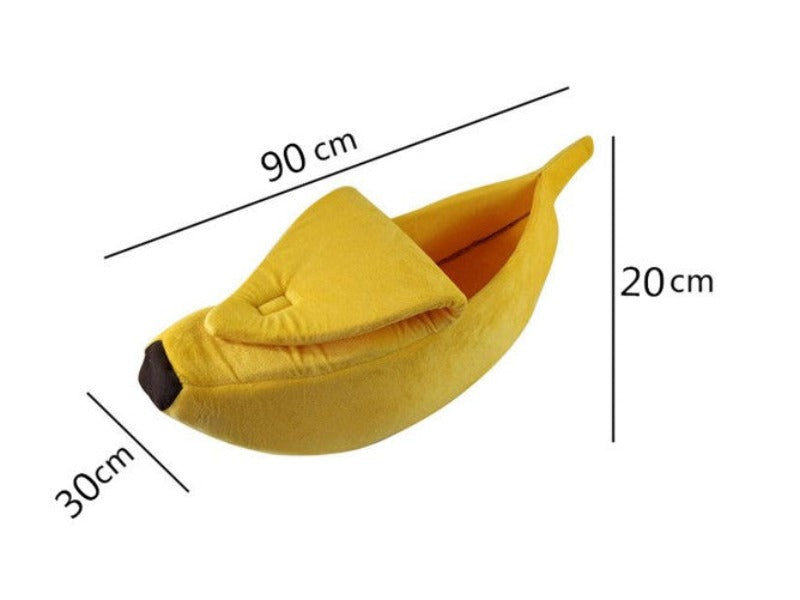 Cute Banana Shape Pet Bed Dog Cat Sleeping Nest