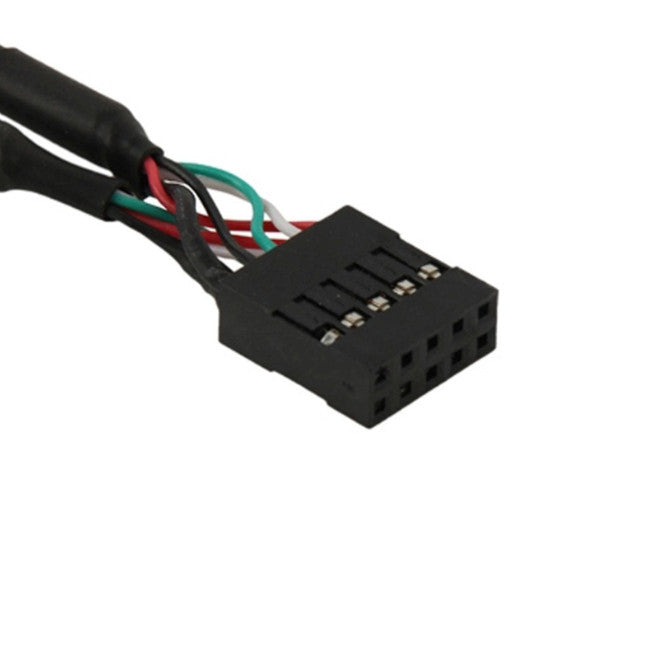 10 Pin Motherboard Female Header To Dual Usb 2.0 Adapter Cable 50Cm