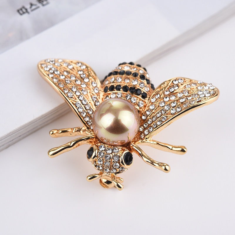 Animal Bee Brooch Pin Accessories Alloy With Diamond Inlay