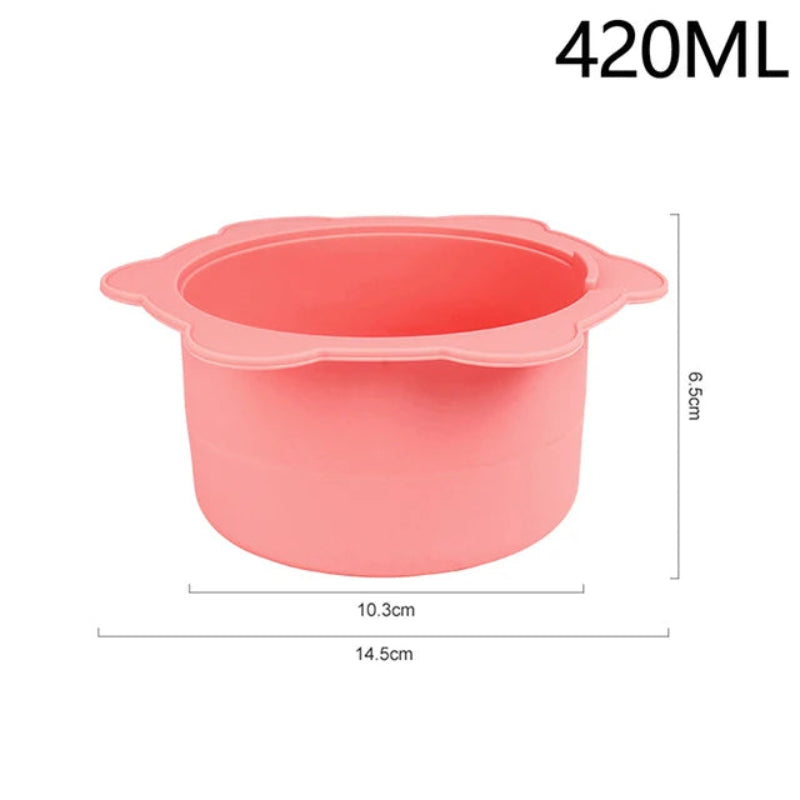 Wax Warmer Heat Resisting Replacement Silicone Bowls Hair Removal With Stirring Stick Non Pan Tool