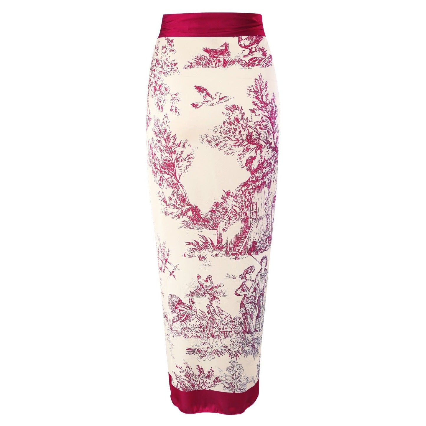 New One Piece Swimsuit Women's Tight Fitting Slimming Retro Strap Sunscreen Long Skirt Two Set