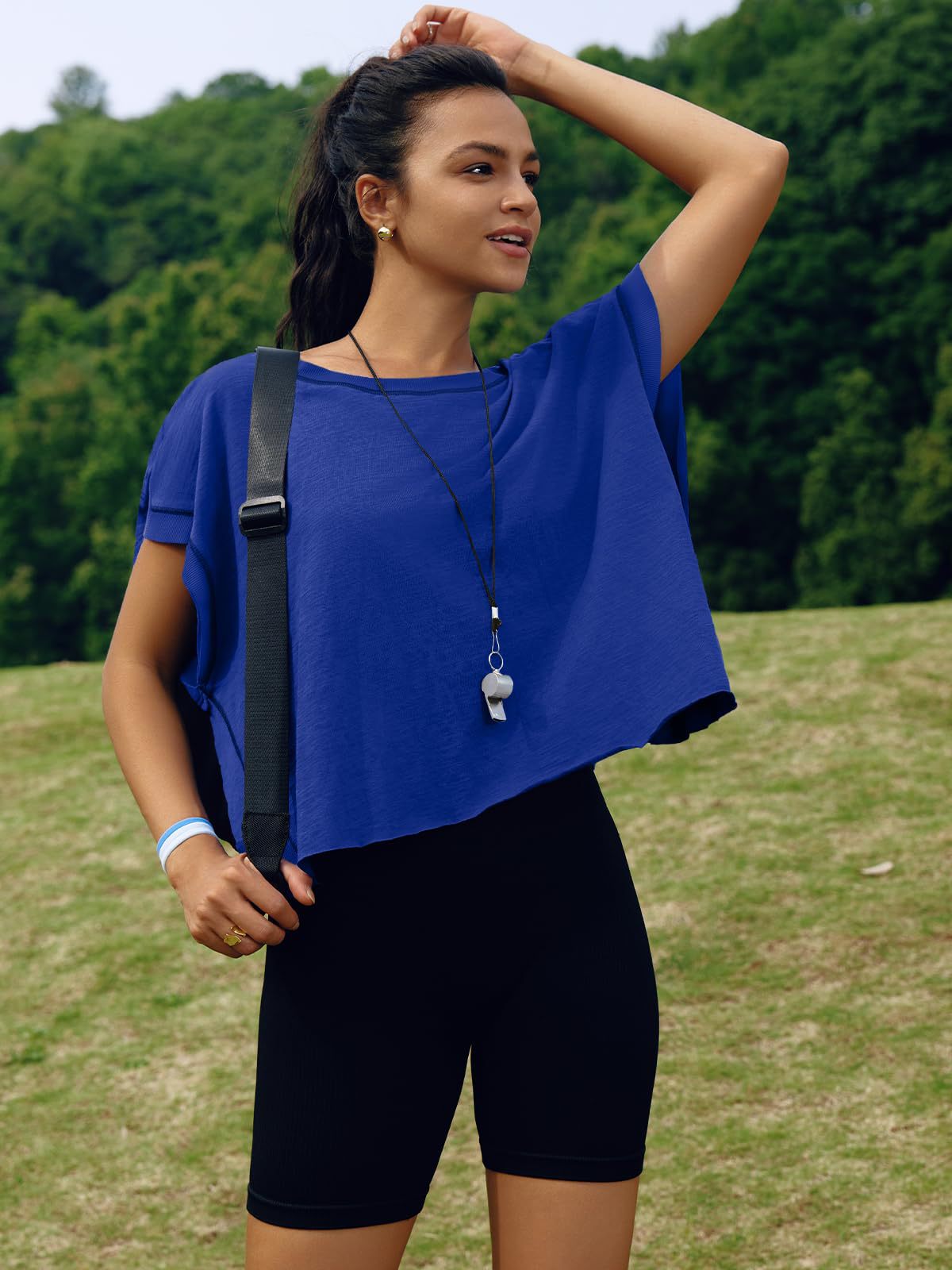 Women's Beautiful Back Sports Yoga T-Shirt Loose Casual Breathable