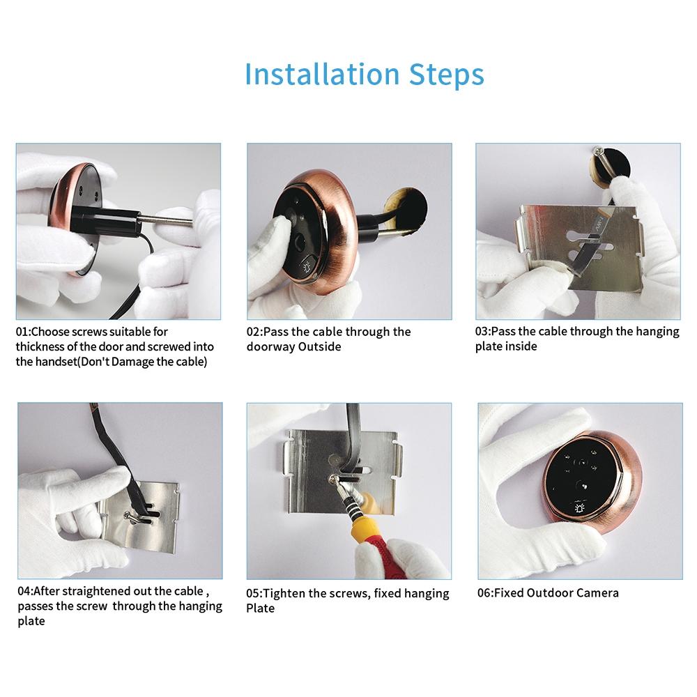 4.5 Inch Screen Security Camera With Night Vision Motion Detection Tf Card Support