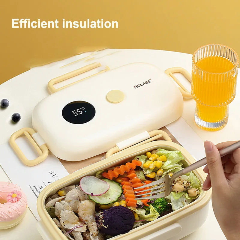 New Smart Lcd Temperature Digital Display Insulated Lunch Box Portable Electric Suitable For Outdoor Travel