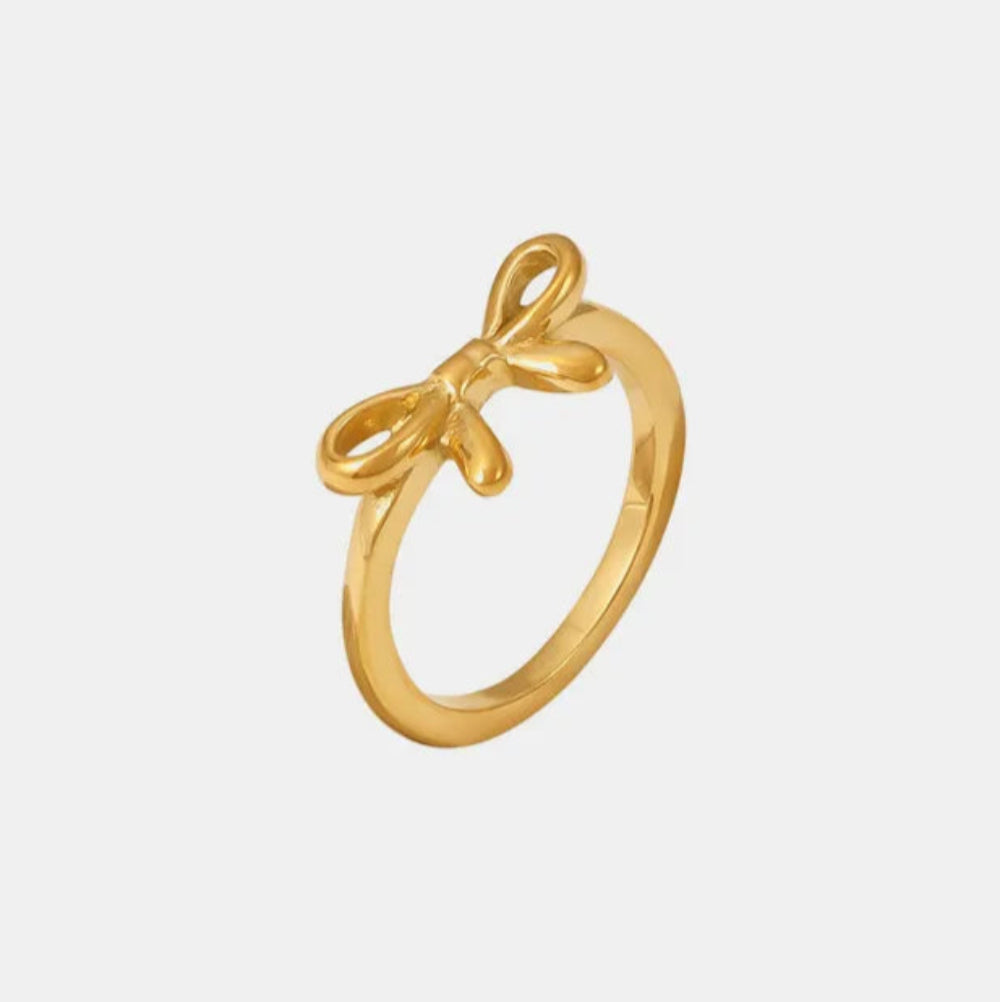 Bow Ring Stainless Steel In Style Jewelry