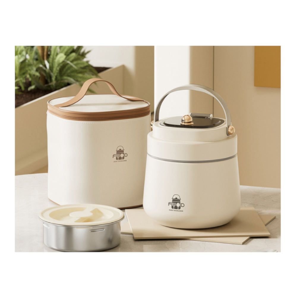 Adults Stainless Steel Insulated Lunch Box With Spoon And Fork Bag Leak Proof Keeps Food Warm
