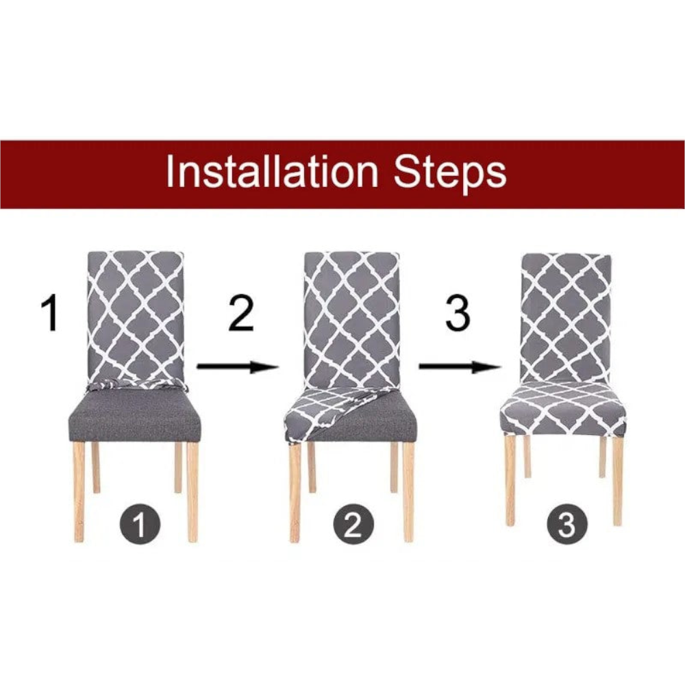 Chair Cover Green Anti Dirt Waterproof Elastic Material For Dining Room Kitchen