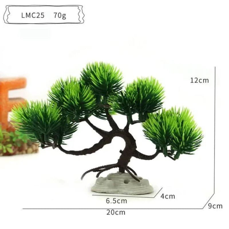 Aquarium Ornaments Simulation Plants Fish Tank Landscaping Decorations Plastic Water Flowers Trees Rocks Accessories