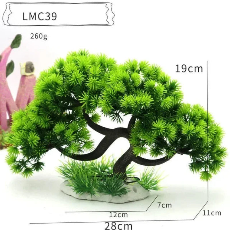 Aquarium Ornaments Simulation Plants Fish Tank Landscaping Decorations Plastic Water Flowers Trees Rocks Accessories
