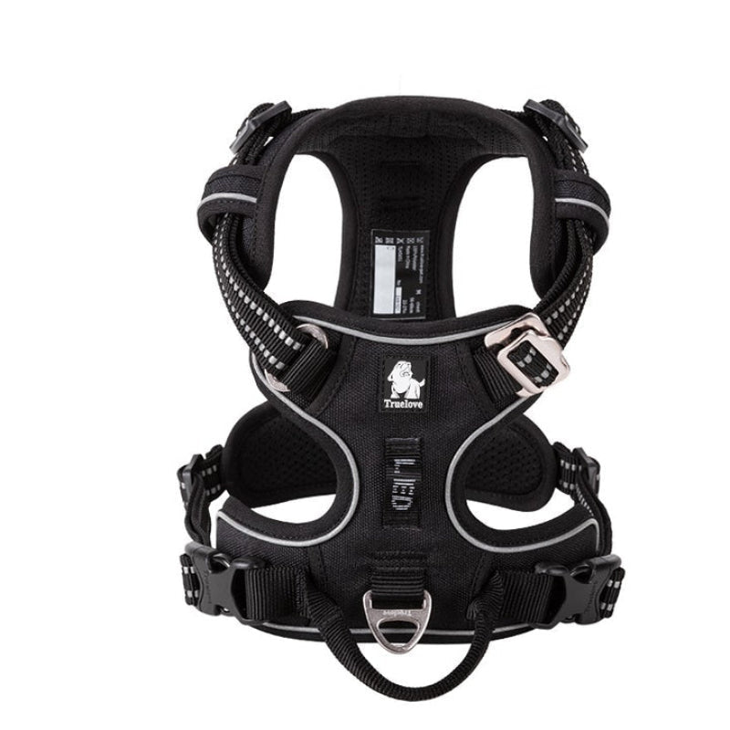 True Love No Pull Explosion Proof Dog Harness Black Xs