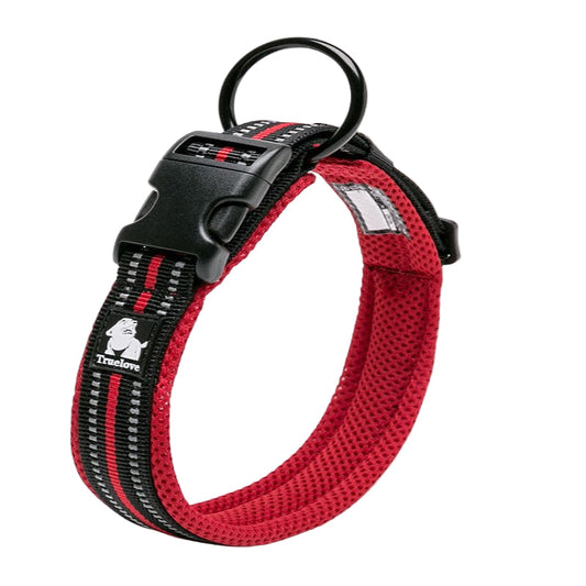 True Love Heavy Duty Reflective Dog Collar - Red 3Xl