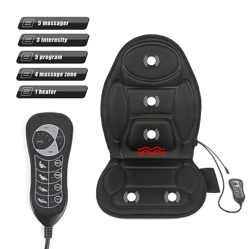 Multi Function Whole Body Home Car Air Vibrator Shiatsu Electric Heating Massage Mattress Seat Cushion
