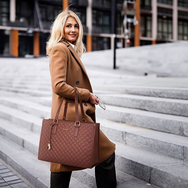 2 In 1 Travel Tote: Laptop & Insulated Lunch Bag. Ideal For Business Work Nursing Office College Casual Use