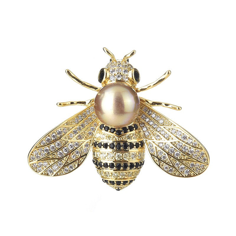 Animal Bee Brooch Pin Accessories Alloy With Diamond Inlay