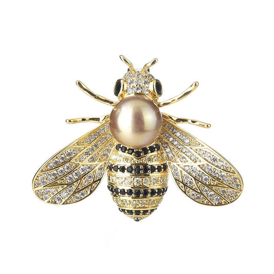 Animal Bee Brooch Pin Accessories Alloy With Diamond Inlay