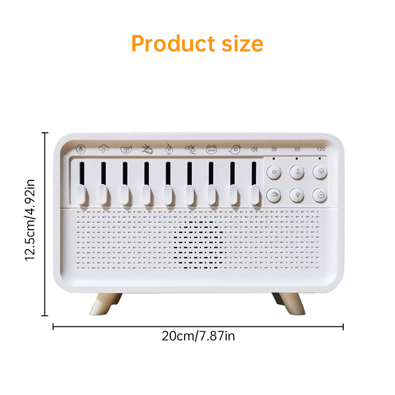 8 White Noise Air Aroma Diffuser Humidifier With Night Light And Bluetooth
