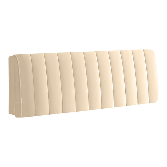 1 Sets of Hod Health & Home Off White Short Plush Super Soft Smooth Quilted Velvet Bed Headboard Cover 100X70cm