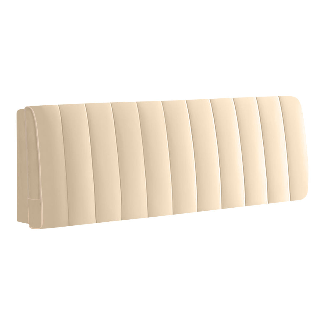 1 Sets of Hod Health & Home Off White Short Plush Super Soft Smooth Quilted Velvet Bed Headboard Cover 100X70cm