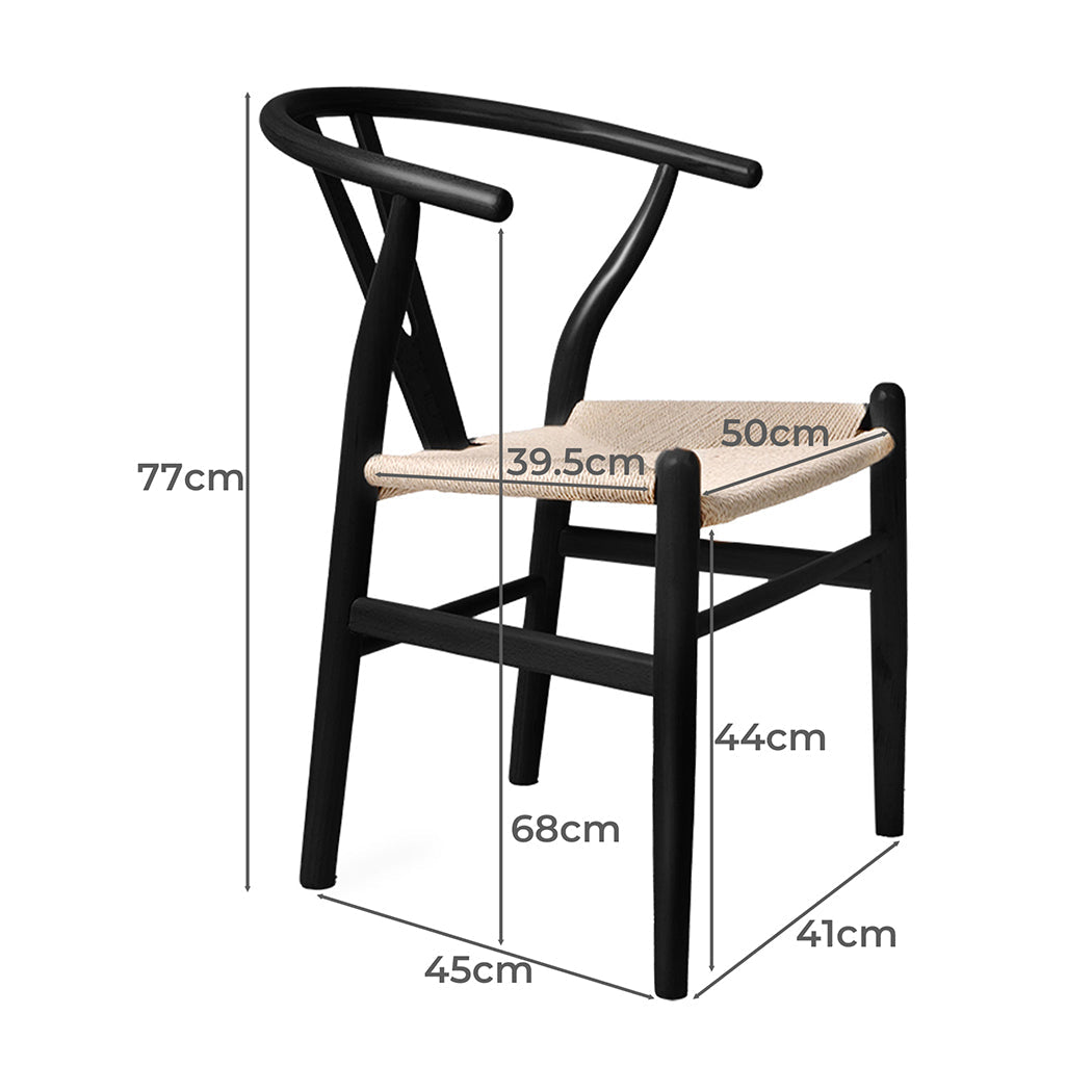 Chic Dining Chairs Set Of 2 Black Finish Modern Comfortable Seating