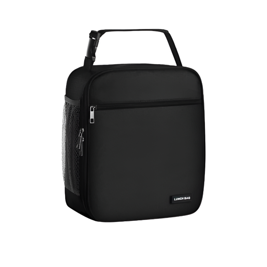 Black Set Of 2 Handheld Insulated Lunch Bags For Food Storage