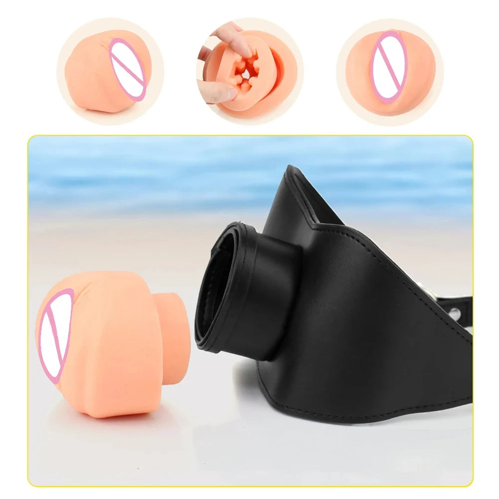 Bondage Belt Latex Mouth Gag Plug Oral Restraint Realistic Dildo Flexible Sizes Bdsm Adult Sex Flirt Love Slave Balls To