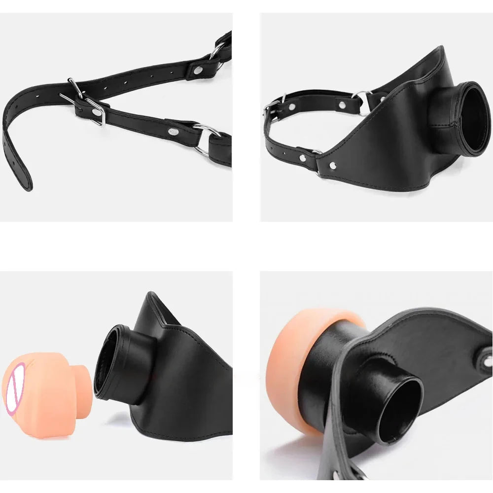 Bondage Belt Latex Mouth Gag Plug Oral Restraint Realistic Dildo Flexible Sizes Bdsm Adult Sex Flirt Love Slave Balls To