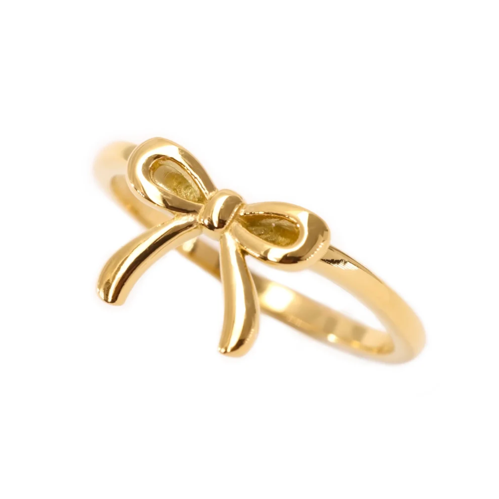 Bow Ring Stainless Steel In Style Jewelry