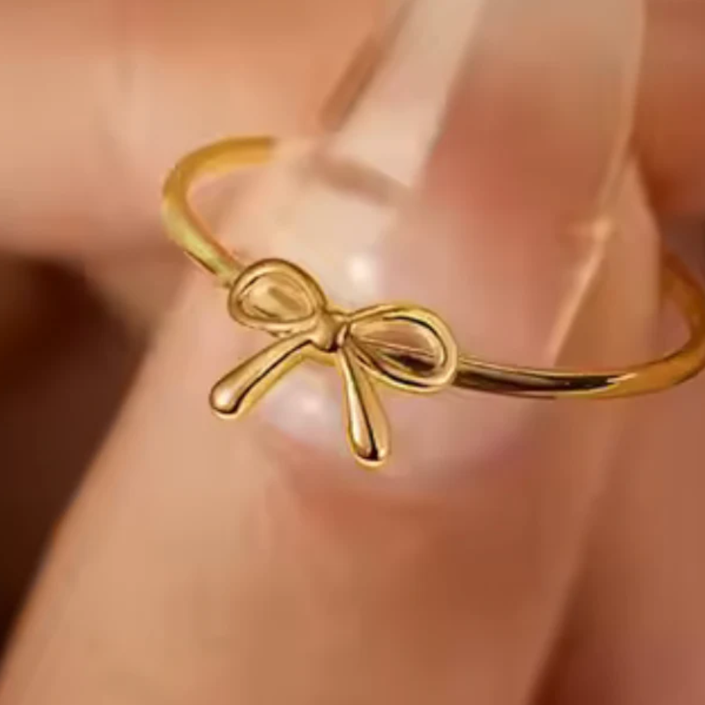 Bow Ring Stainless Steel In Style Jewelry