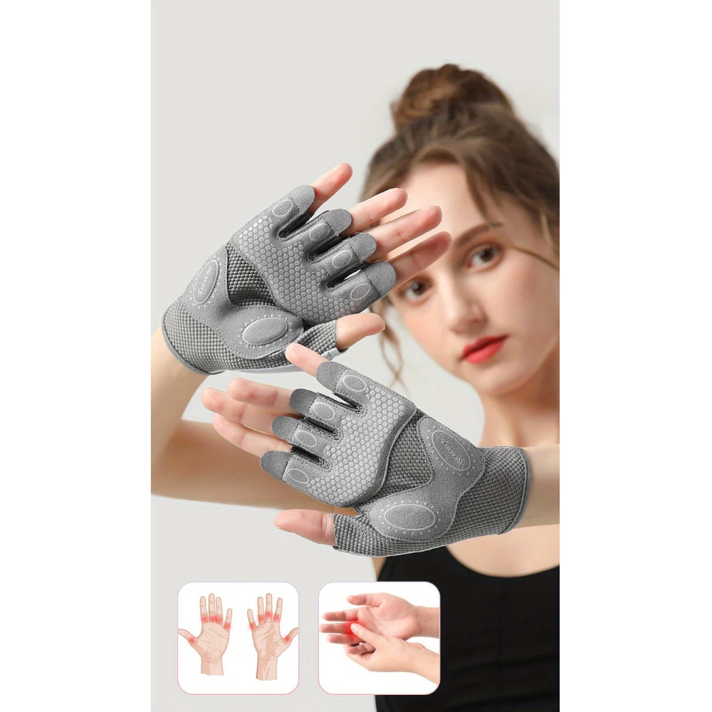 Breathable Half-Finger Fitness Gloves For Men And Women Performance With Our Durable Hand-Washable