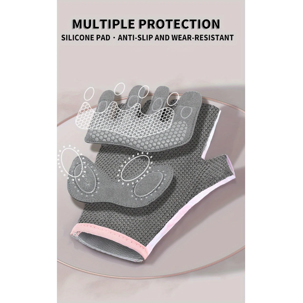Breathable Half-Finger Fitness Gloves For Men And Women Performance With Our Durable Hand-Washable