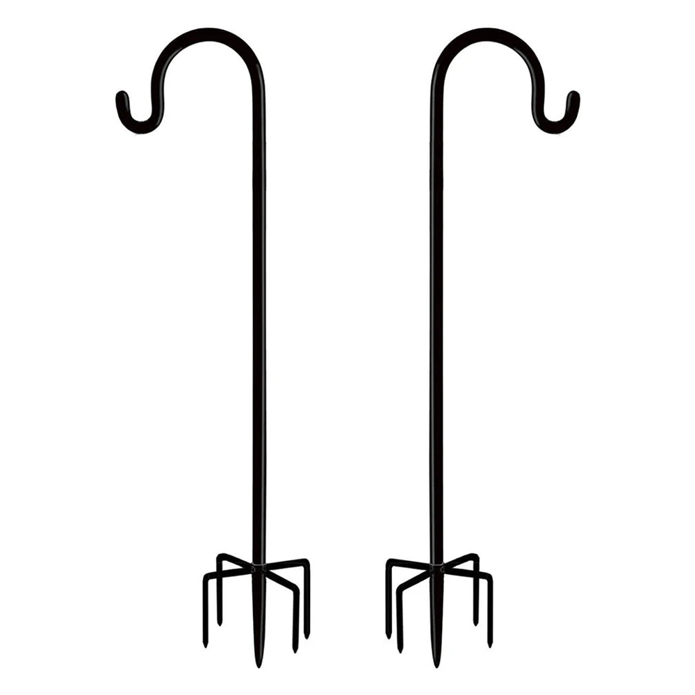 2Pcs Bird Feeder Hooks Stand Metal Lamp Lantern Holders Decoration Garden Plant Flower Basket Hangers