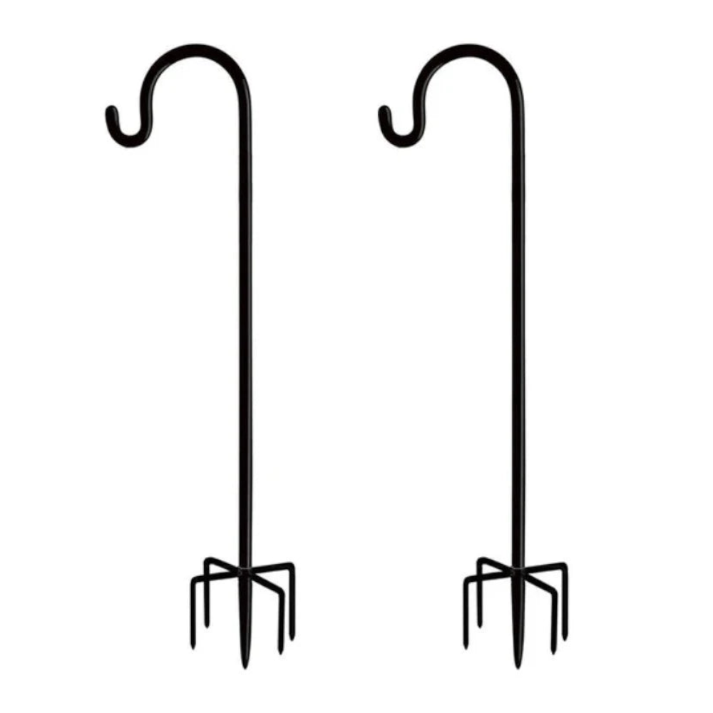 2Pcs Bird Feeder Hooks Stand Metal Lamp Lantern Holders Decoration Garden Plant Flower Basket Hangers