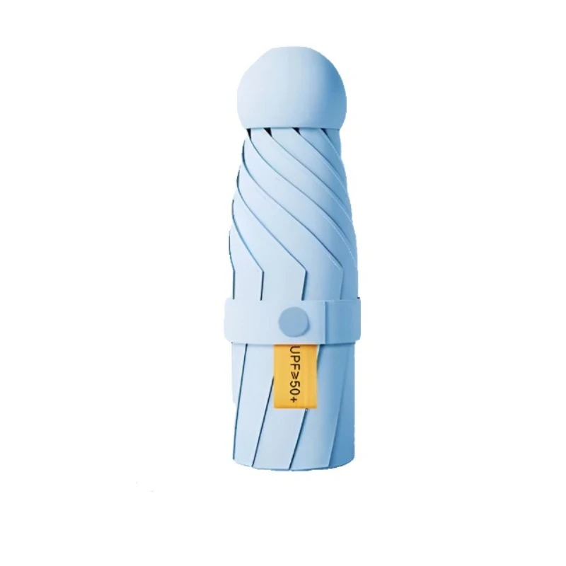 New Anti-Uv Enlarged Dual-Purpose Sun Umbrella Small Sunscreen Black Rubber Parasol Parag Mini Capsule