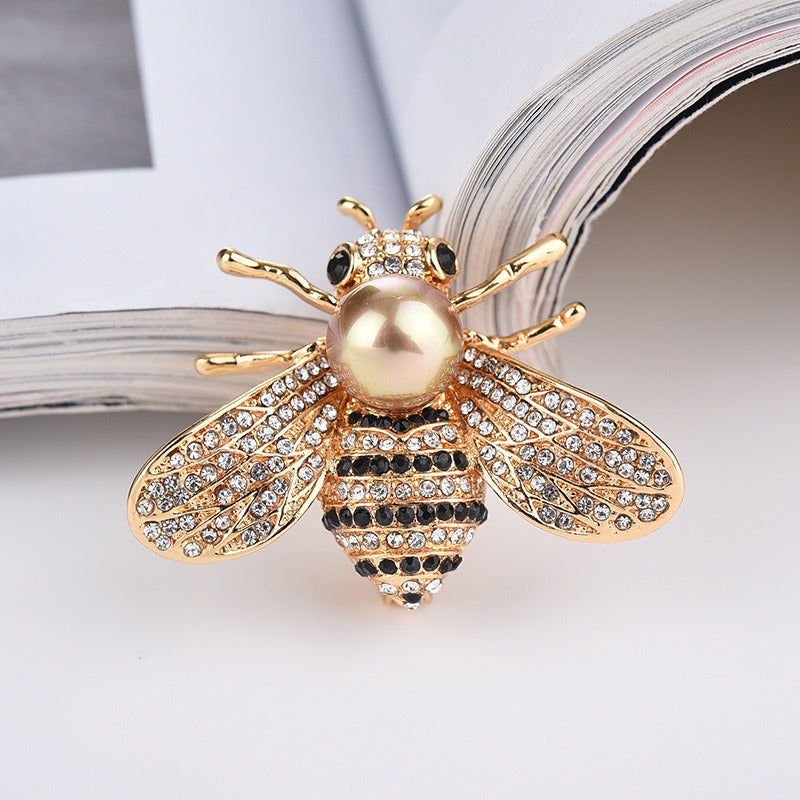 Animal Bee Brooch Pin Accessories Alloy With Diamond Inlay