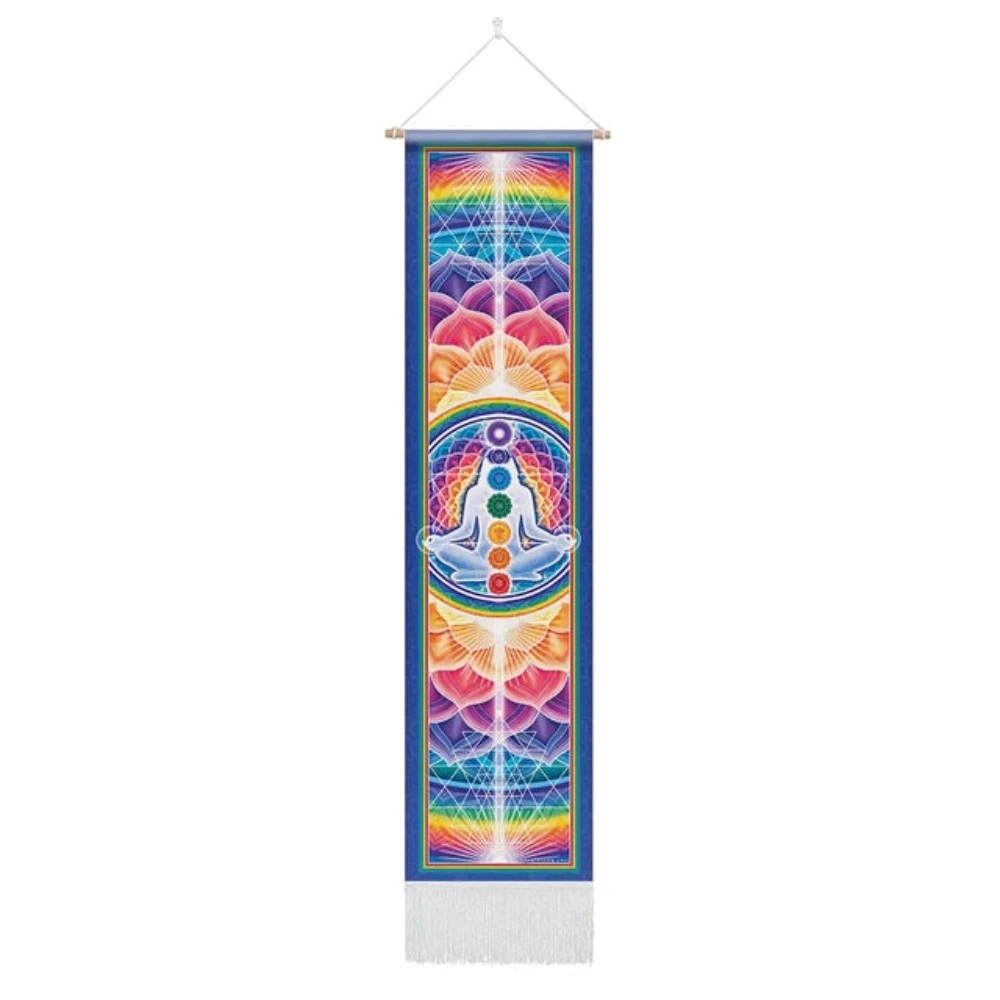 Seven Chakra Tapestry Hippie Mandala Chakras Wall Hanging Fabric Yoga Meditation Tapestries For Spiritual Room Decor