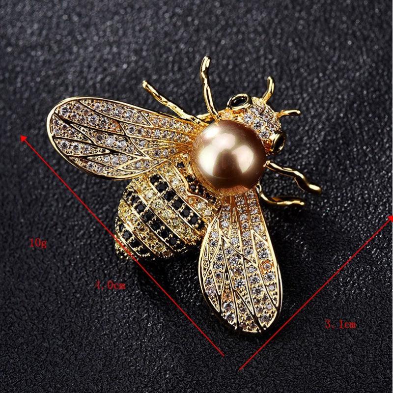 Animal Bee Brooch Pin Accessories Alloy With Diamond Inlay